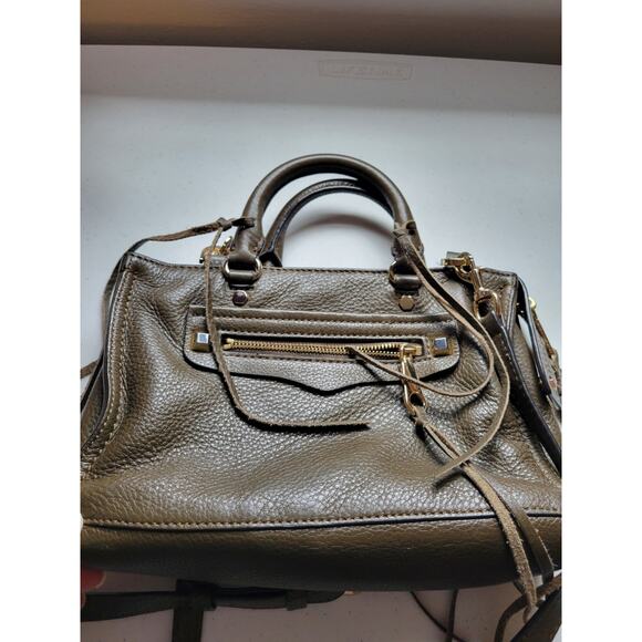 Rebecca Minkoff Olive Green Micro Regan Satchel Crossbody Bag - Picture 5 of 9